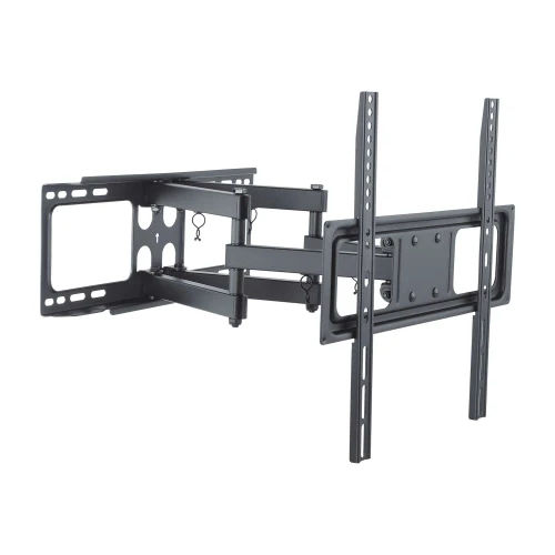 TV-Wall Mount for 23-60” - PureMounts ”FM41-400”, Tilted, up to 50kg, Tilt:+10°/- 20°, swivel:  180°,  level: +/- 3°,  62-475 mm  wall distance, max.VESA 400x400, Steel black
