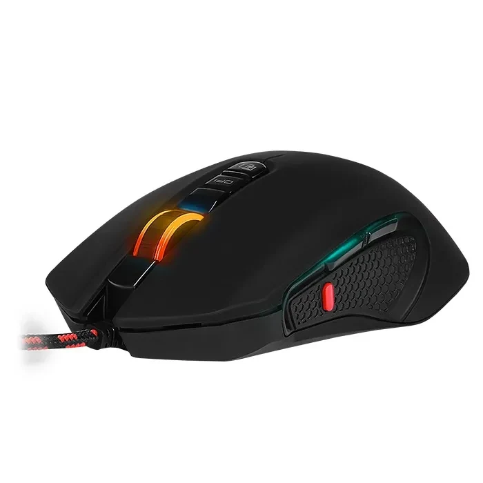 SVEN RX-G955 Gaming, Optical Mouse, 600-4000 dpi, 7+1 buttons (scroll wheel),  DPI switching modes, Two navigation buttons (Forward and Back), RGB backlight, Soft Touch coating, USB, Black 3