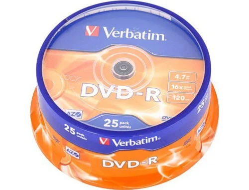 Verbatim DataLifePlus DVD-R AZO 4.7GB 16X MATT SILVER SURFAC - Spindle 25pcs.