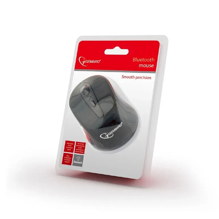 Gembird MUSWB2, Bluetooth Optical Mouse, 6-button, 800/1200/1600dpi, Nano Reciver, USB, Black 3