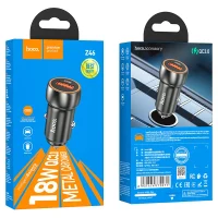 Incarcator auto USB HOCO Z46 Blue shield / 1 x USB / Total output: 38W / up to PD3.0 / QC3.0 / Black 4