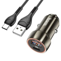 Incarcator auto USB HOCO Z46 Blue shield / 1 x USB / Total output: 38W / up to PD3.0 / QC3.0 / Black 2