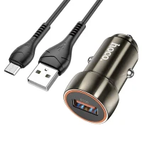 Incarcator auto USB HOCO Z46 Blue shield / 1 x USB / Total output: 38W / up to PD3.0 / QC3.0 / Black 3