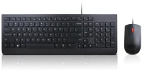 Lenovo Essential Wired Keyboard and Mouse Combo, USB, Black.