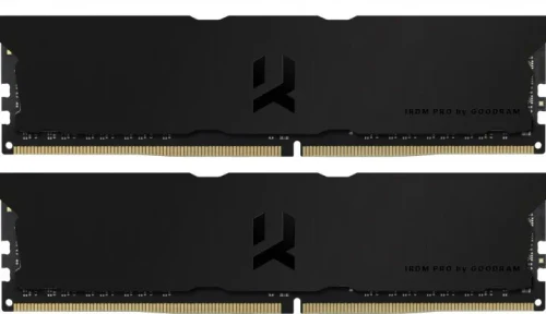 16GB (Kit of 2*8GB) DDR4-3600  GOODRAM  IRDM PRO DDR4 DEEP BLACK  (Dual Channel Kit), PC28800, CL18, Latency 18-22-22, 1.35V, 1024x8, Aluminium BLACK heatsink