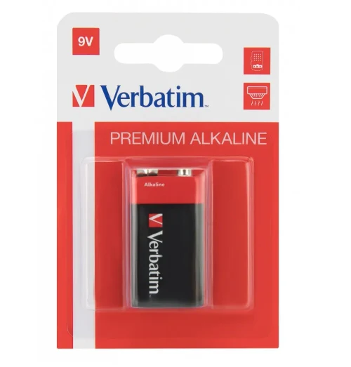 Verbatim Alcaline Battery  9V, 6LR61, 1pcs, Blister pack