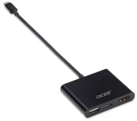 ACER 3 IN 1 USB-C GEN1 TO PD, HDMI, USB(A) DONGLE, BLACK (BULK PACK)