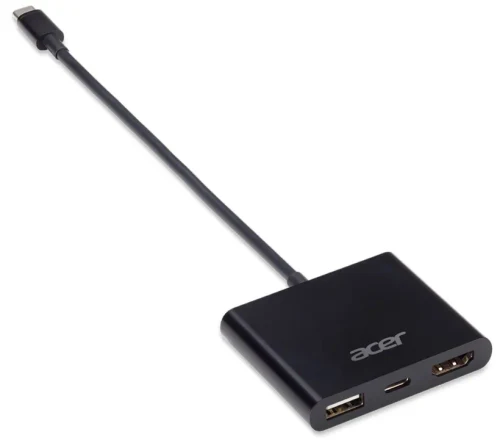 ACER 3 IN 1 USB-C GEN1 TO PD, HDMI, USB(A) DONGLE, BLACK (BULK PACK)