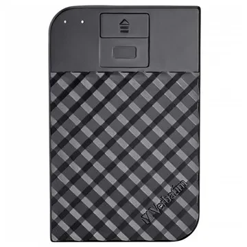 2.5” External HDD 2.0TB (USB3.1/USB-C)  Verbatim ”Fingerprint Secure”, Black, 256-bit AES hardware security encryption with fingerprint, Enclosure material: Plastic and Aluminium