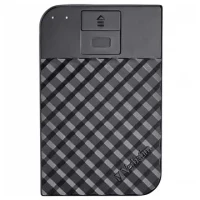 2.5” External HDD 1.0TB (USB3.1/USB-C)  Verbatim ”Fingerprint Secure”, Black, 256-bit AES hardware security encryption with fingerprint, Enclosure material: Plastic and Aluminium
