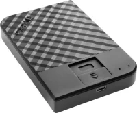 2.5” External HDD 1.0TB (USB3.1/USB-C)  Verbatim ”Fingerprint Secure”, Black, 256-bit AES hardware security encryption with fingerprint, Enclosure material: Plastic and Aluminium 2