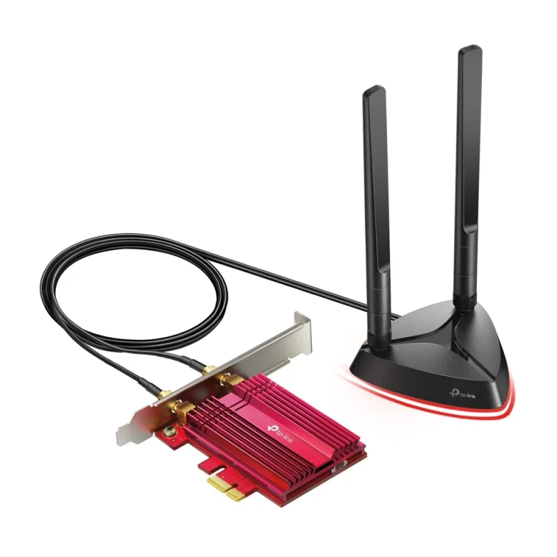 TP-LINK Archer TX3000E  AX3000 Wi-Fi 6 + Bluetooth PCI Express Adapter, 2402Mbps on 5GHz + 574Mpbs on 2.4GHz, 802.11ax/ac/n/g/b/a, 2 Dual Band detachable аntennas, Bluetooth 5.0 2