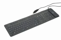 Gembird KB-109F-B, Flexible keyboard, USB, OTG adapter, black color, US layout 2