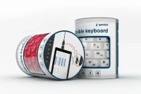 Gembird KB-109F-B, Flexible keyboard, USB, OTG adapter, black color, US layout 3