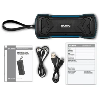 Boxa portabila SVEN PS-220, Black-Blue / 10W / Bluetooth / FM / USB / microSD / 1200mA*h 6