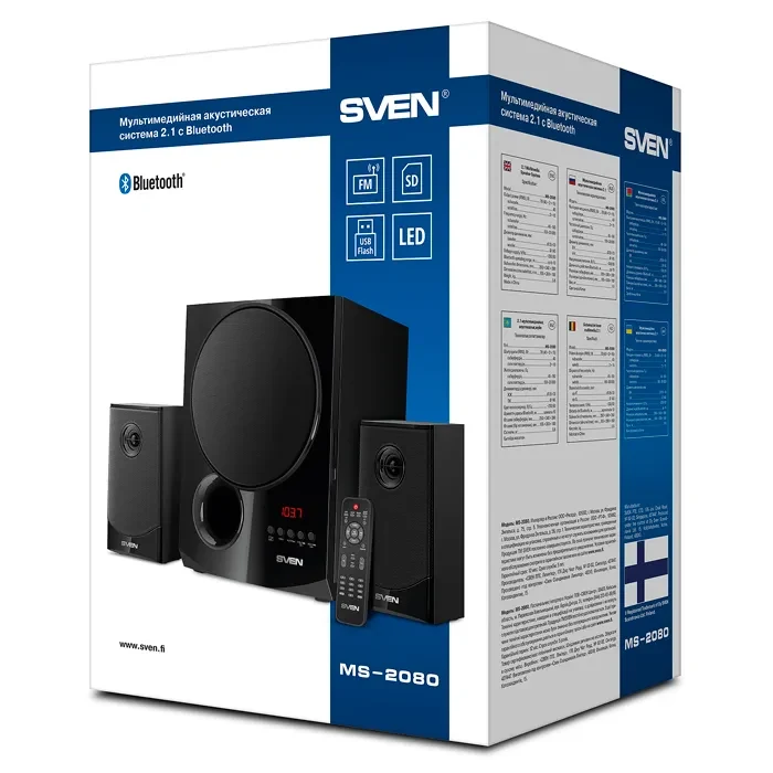 Boxe 2.1 SVEN MS-2080 / 70W RMS / Bluetooth / Black 8