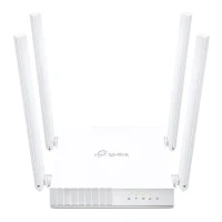 TP-LINK Archer C24  AC750 Dual Band Wireless Router, 433Mbps at 5GHz + 300Mbps at 2.4GHz, 802.11a/b/g/n/ac, 1 WAN + 4 LAN, Multi-Mode 3in1: Router / Access Point / Range Extender Mode, Wireless On/Off, 4 fixed antennas, Guest Network