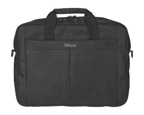 Trust NB bag 16” Primo Carry, large main compartment (385 x 315 mm) to fit most laptops with screens up to 16”, Zippered front compartment for charger, smartphone, wallet etc, Black