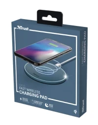Wireless Charger  Trust Qylo Fast Wireless Charging, Fast-charge with maximum speed of up to 7.5W (iPhone) or up to 10W (Samsung Galaxy) using a USB wall charger with QuickCharge 2.0/3.0 5