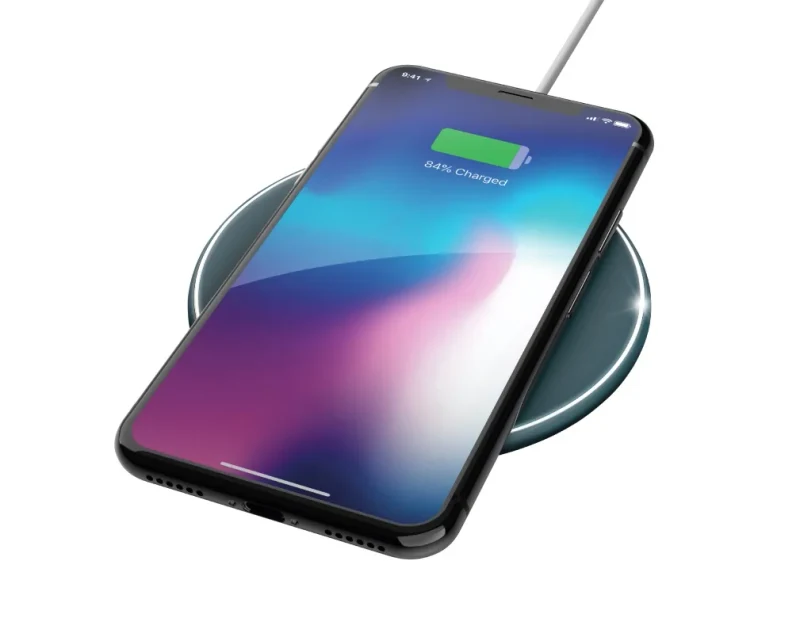 Wireless Charger  Trust Qylo Fast Wireless Charging, Fast-charge with maximum speed of up to 7.5W (iPhone) or up to 10W (Samsung Galaxy) using a USB wall charger with QuickCharge 2.0/3.0 3