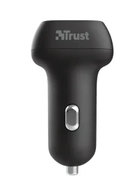 USB Car Charger - Trust Qmax 30W Ultra-Fast Dual USB Car Charger with QC3.0, Fast-charge with up to 12W power or ultra-fast charge with 18W power and QuickCharge 3.0, Total output power (max): A, W 30 2