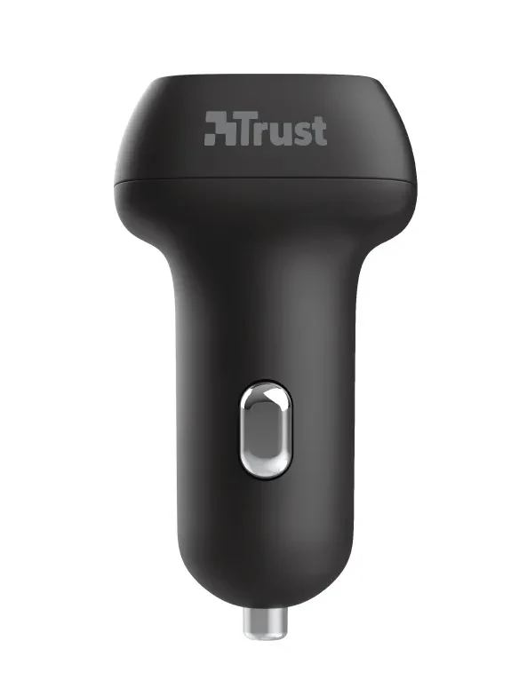 USB Car Charger - Trust Qmax 30W Ultra-Fast Dual USB Car Charger with QC3.0, Fast-charge with up to 12W power or ultra-fast charge with 18W power and QuickCharge 3.0, Total output power (max): A, W 30 2