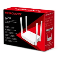 Wireless Router MERCUSYS AC10 / AC1200 Dual Band / Wi-Fi5 / 1 WAN+2 LAN / 4 external antennas 4
