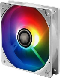 120mm Case Fan - XILENCE Performance A+ Series ”XPF120.W.ARGB” White ARGB LED Fan: 120x120x25mm, 500~1500rpm, <18~32.5dBa, 70CFM, PWM, hydro bearing, 4 pin + ARGB 3 Pin M/B, Black
