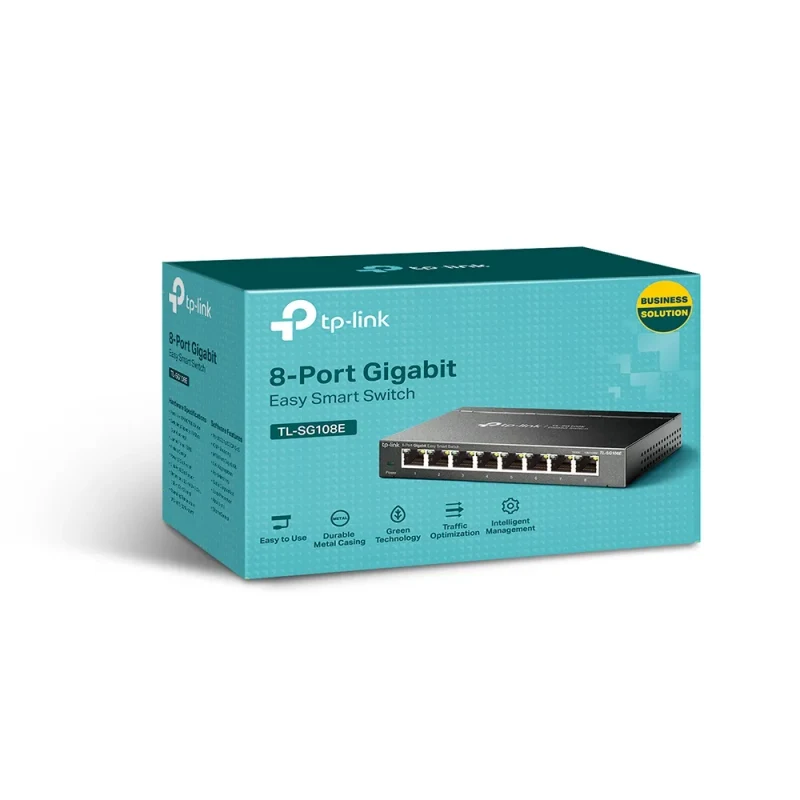 Switch TP-LINK TL-SG108E / 8 port / Gigabit / RJ45 / steel case 5