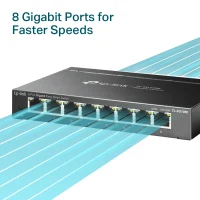 Switch TP-LINK TL-SG108E / 8 port / Gigabit / RJ45 / steel case 3