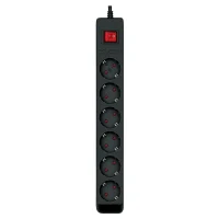 Surge Protector SVEN Optima / 6 Sockets with children protection / 1,8m / Wall mountable / Black 2