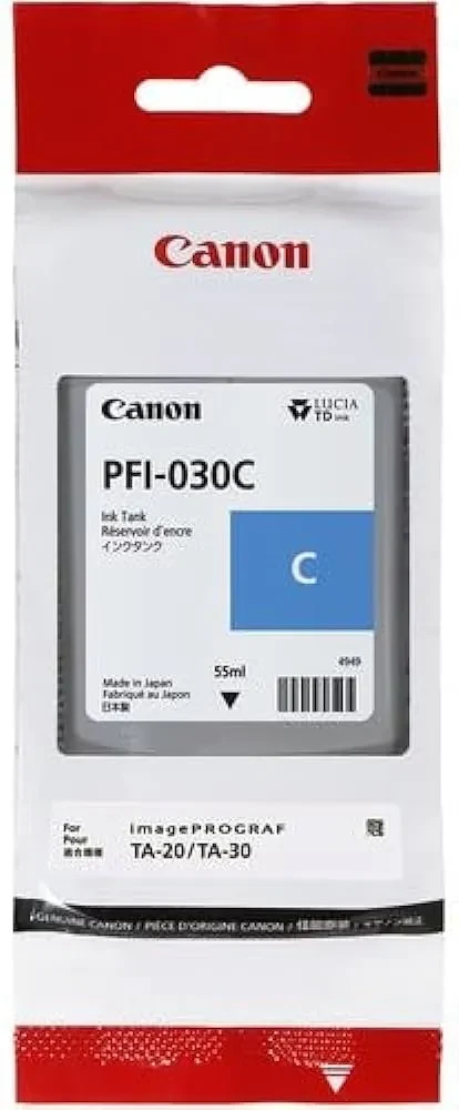 Ink Cartridge Canon PFI-030 Cyan, black, 55ml for TM240,TM340.