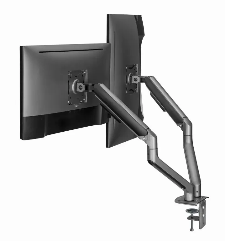 Suport pentru monitor dublu reglabil cu montare pe masa 17”-32”, Gembird MA-DA2-05 5