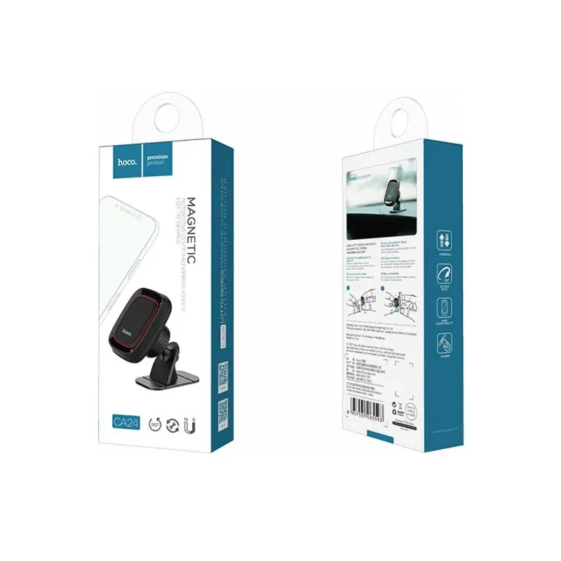 Suport auto HOCO CA24 Lotto series, Magnetic automotive center adsorbed holder, Black 2