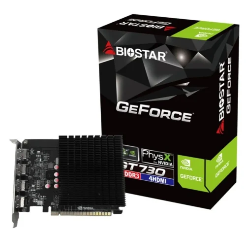 Placa video BIOSTAR GeForce GT730 / 4GB / GDDR3 / 64Bit