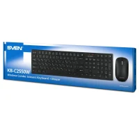 Tastatura cu mouse Wireless SVEN KB-C2550W, Black 6
