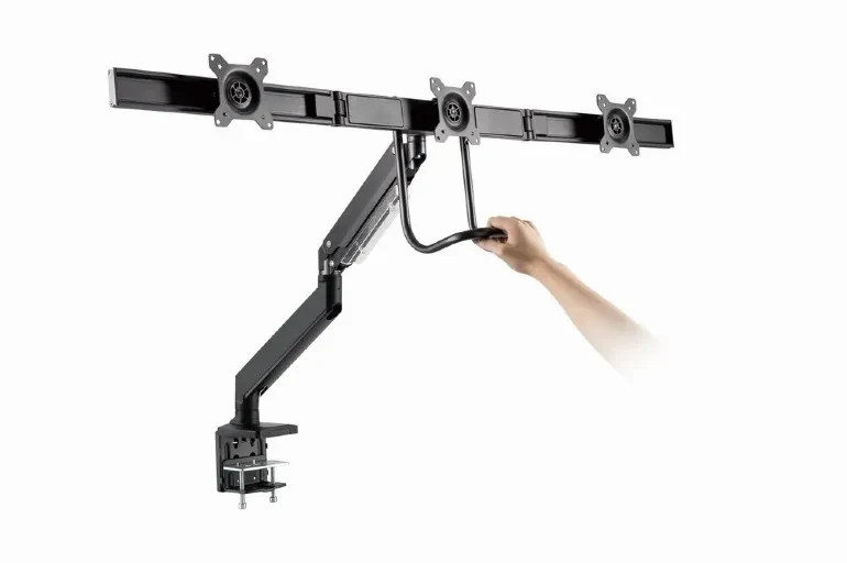 Suport pentru 3 monitor reglabil cu montare de birou 13”-27”, Gembird MA-DA3-03 5
