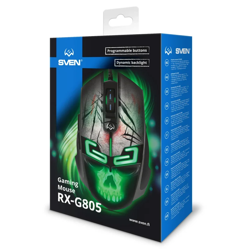 Mouse Gaming SVEN RX-G805 / 8000dpi / USB / Black 10