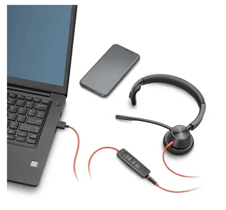 Casti Poly Blackwire 3315-M / USB-C / Black 2