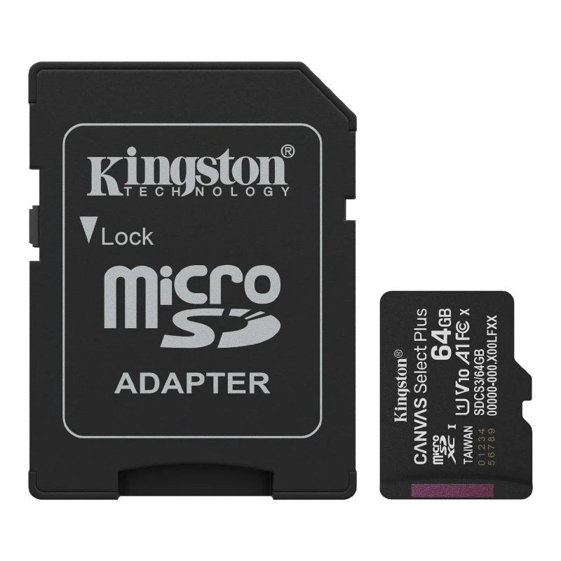 Card de memorie microSD  64GB Kingston Canvas Select Plus, 150MB/s + SD adapter 2