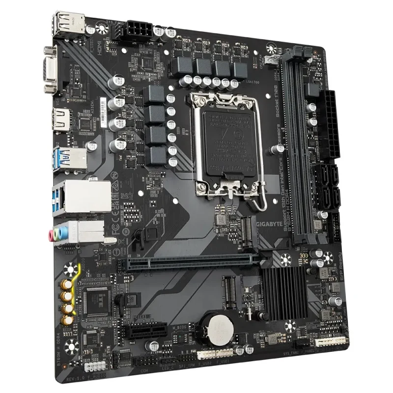 Placa de baza GIGABYTE B760M H DDR4 / 1700 / B760 / DDR4 / mATX 3