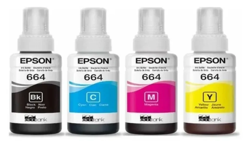 Epson 664 EcoTank 4-colour multipack (T6641/T6642/T6643/T6644), 280ml, for EcoTank L130/L100/ L110/ L120/ L121/ L132/ L1455/ L200/ L312 2
