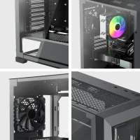 Carcasa XILENCE Xilent X | XG151 / w/oPSU / with Tempered Glass Side Panel / 3x ARGB 120mm + 1x120mm / ATX / Black 7