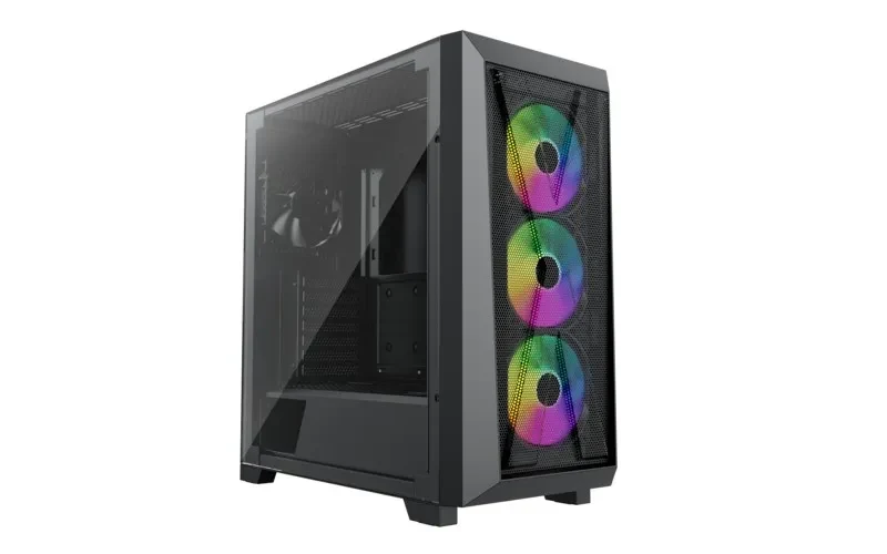 Carcasa XILENCE Xilent X | XG151 / w/oPSU / with Tempered Glass Side Panel / 3x ARGB 120mm + 1x120mm / ATX / Black 2