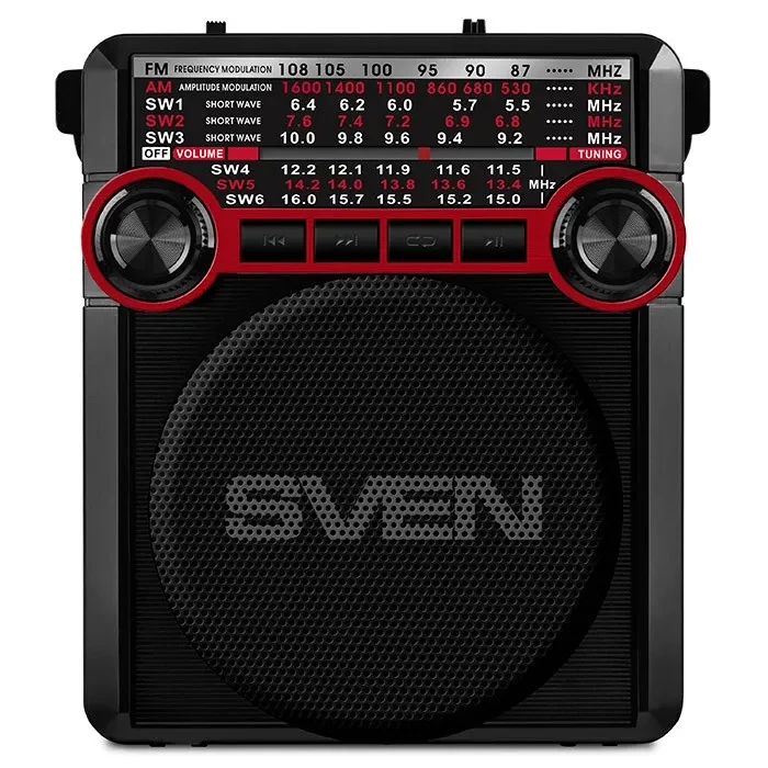 Boxa portabila SVEN SRP-355, Black / 3W / Bluetooth / FM/AM/SW Radio / USB / microSD 3