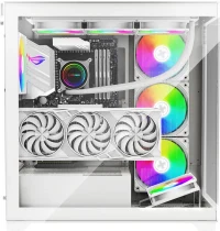 Carcasa XILENCE Xilent Gleam / X818.W.ARGB/ no PSU/ Aquarium panel/ ATX/ White 3