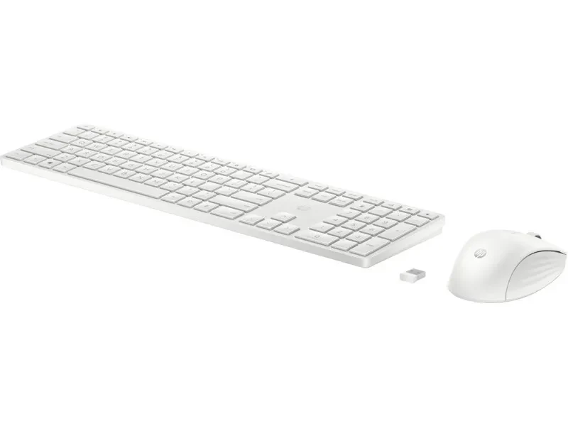 Tastatura si mouse Wireless HP 650, White 2