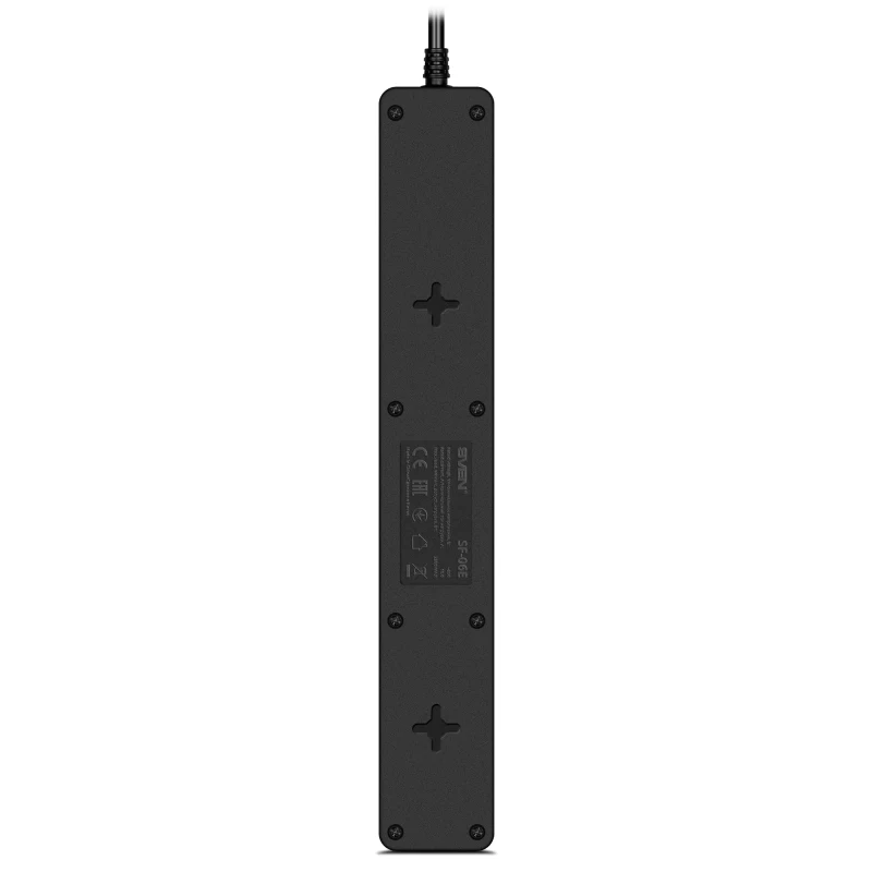 Surge Protector SVEN SF-06E/ 6 Sockets/ 2300W/ 1.8m/ Black 3