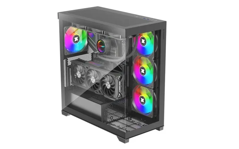 Carcasa XILENCE Xilent Gleam / X818.ARGB/ no PSU/ Aquarium panel/ ATX/ Black 3