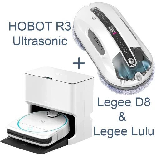Set HOBOT ”Vacuum Cleaning Robot Legee D8 + Legee LuLu + Window Cleaning Robot R3”